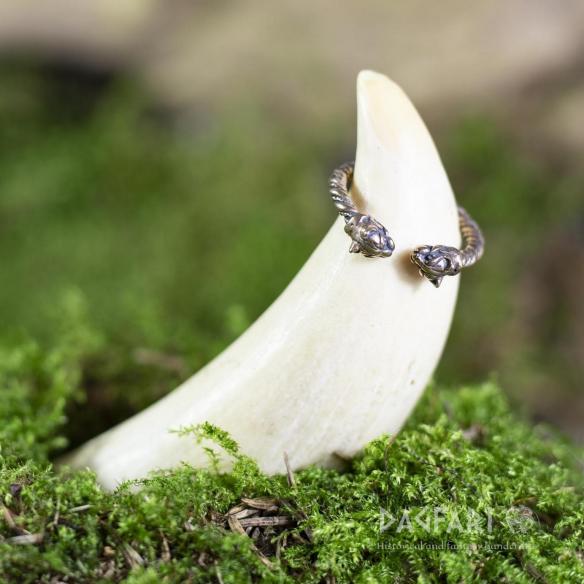 Ring Freya KATZEN – gedrehter Ring aus Bronze, historisches Design