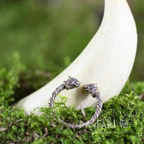 Ring Freya KATZEN – gedrehter Ring aus Bronze, historisches Design