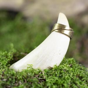 Flora - mosazný prsten s listy v avarském stylu 2