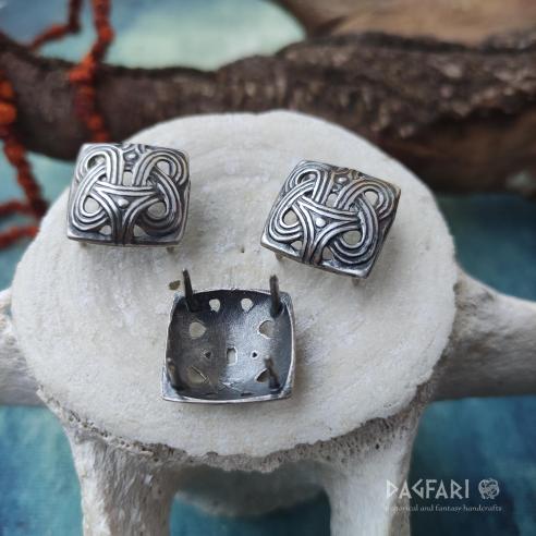 Opaskové zdobení na vikinský opasek, Birka - postříbřené