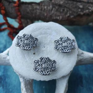 KNOT - Viking decorative belt fitting - silver plated