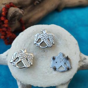 Ungarischer Gürtelbeschlage Adler - versilvert 2