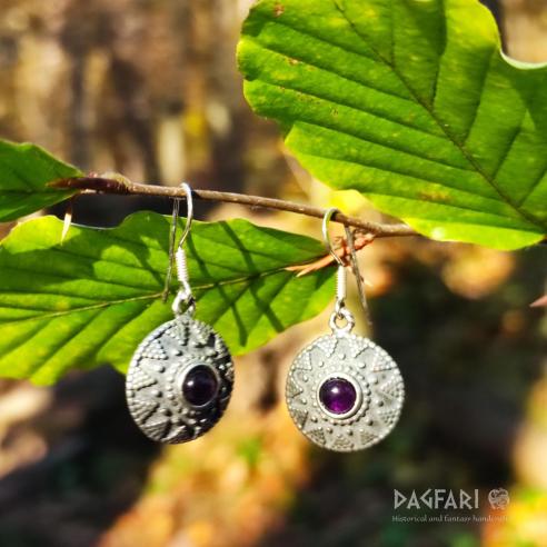 Ohrringe Morana - Silber mit Amethyst-Stein, Ag 925/1000