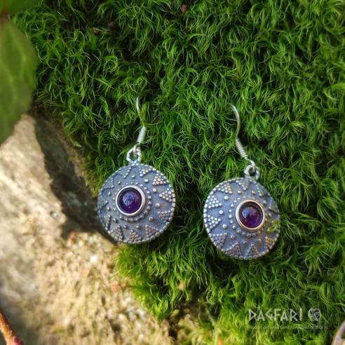 Ohrringe Morana - Silber mit Amethyst-Stein, Ag 925/1000