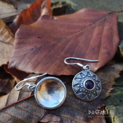 Ohrringe Morana - Silber mit Amethyst-Stein, Ag 925/1000