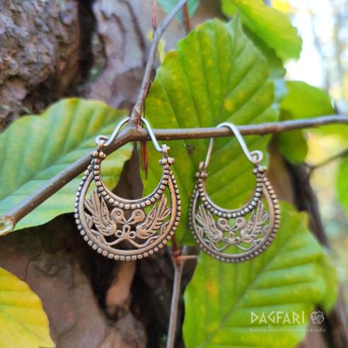 Earrings EARLY MEDIEVAL Byzantine with birds - bronze