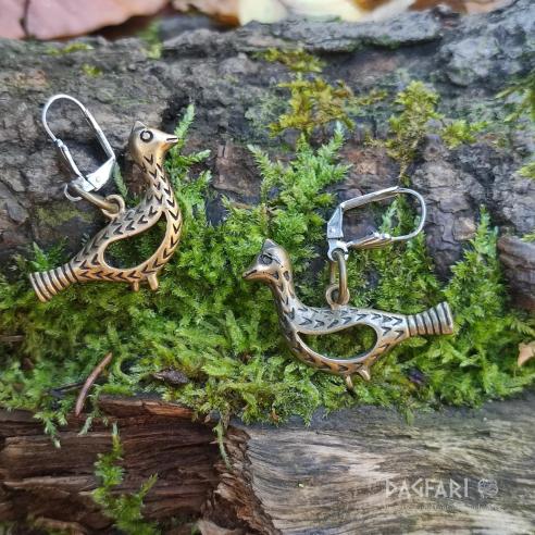 Ohrringe Baltic Vögel aus Finnland - Bronze