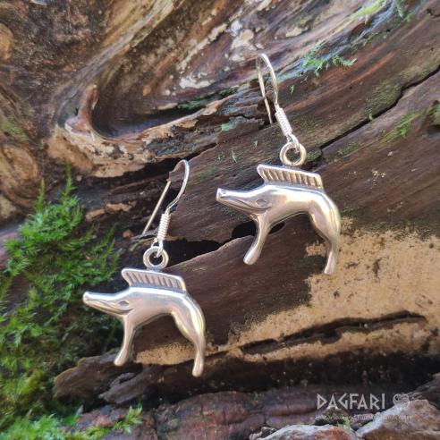 BOAR Silver Celtic earrings pig Sully, Ag 925/1000