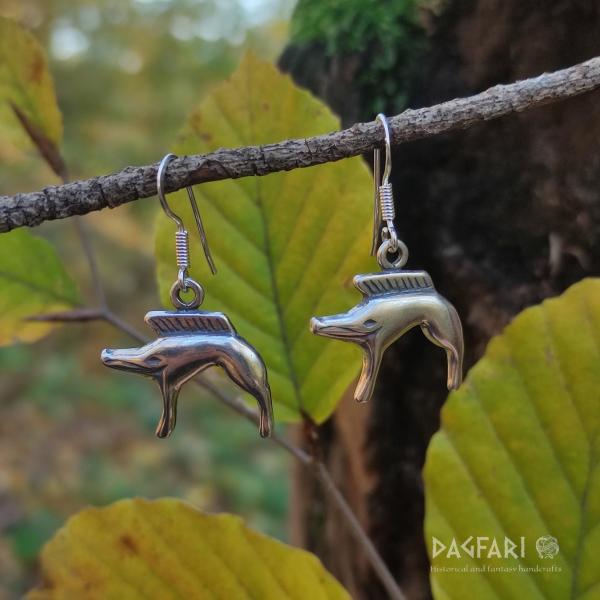 BOAR Silver Celtic earrings pig Sully, Ag 925/1000