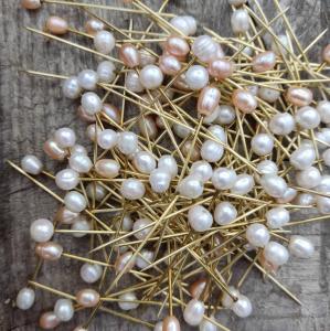 Pin with river pearl Pink - handmade 2