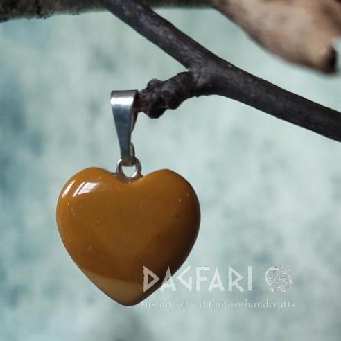 Mineral Heart Jasper gelb mookait - Stärkung der Immunität
