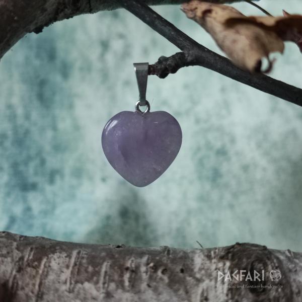 Fialové srdíčko z Ametystu pro odvykání závislostí