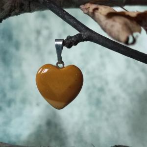 Minerální srdíčko Jaspis žlutý mookait - posílení imunity