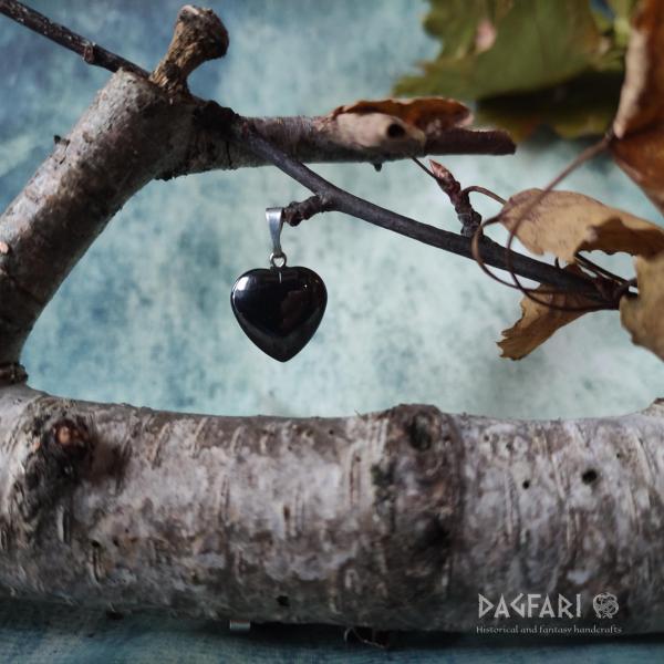 Donate a little heart of Hematite, the stone of blood