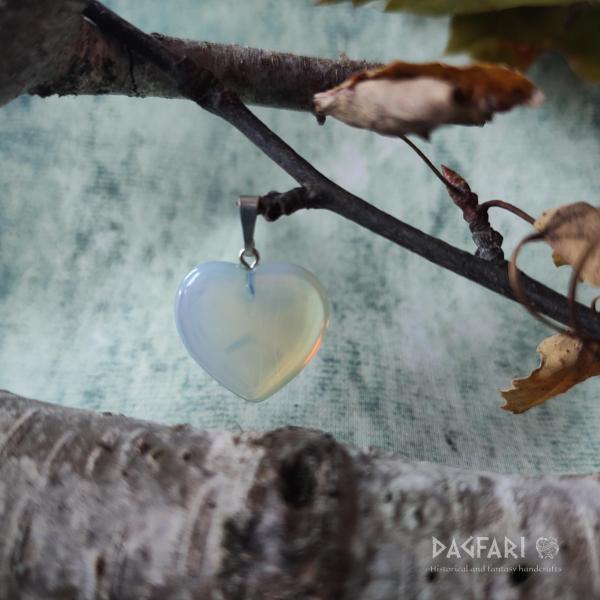 Small Radiant heart of Opalite for a good night's sleep