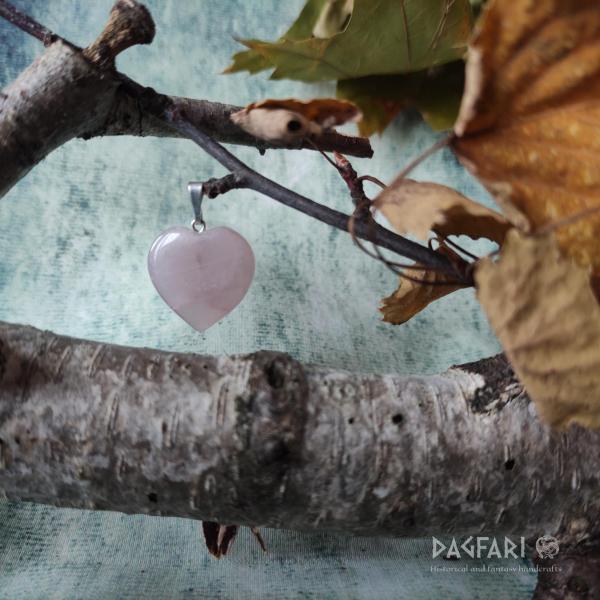 Kleines Edelstein Herz - Rosenquarz, der Stein der Liebe