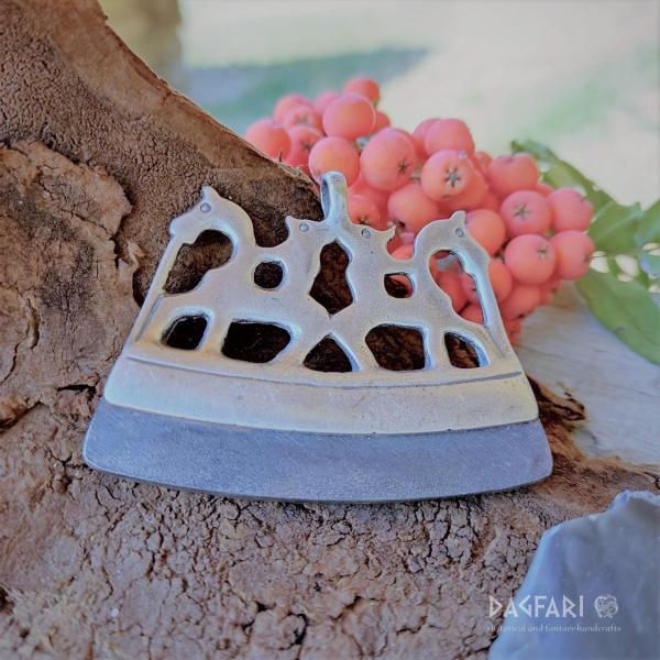 Křesadlo VIKING, Jezdci na koních, obřadní ocílka - postříbřené