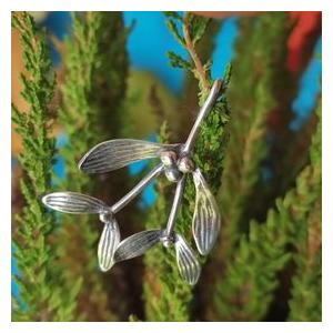 SET Náušnice a přívěsek Stříbrné Baldrovo jmelí, Ag 925/1000 2