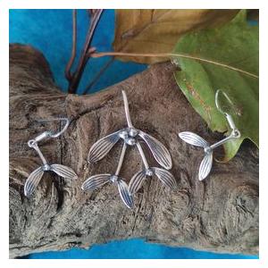 SET Náušnice a přívěsek Stříbrné Baldrovo jmelí, Ag 925/1000