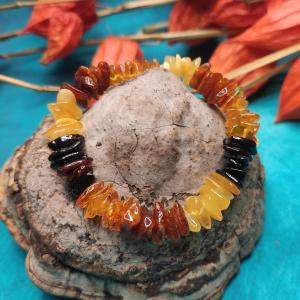 Amber bracelet with larger pieces - unisex