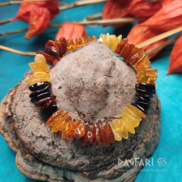 Amber bracelet with larger pieces - unisex