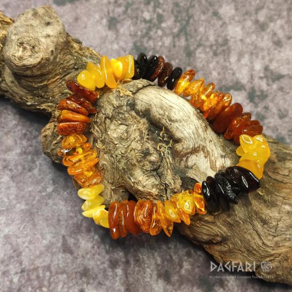Amber bracelet with larger pieces - unisex