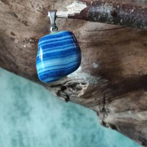 Dobarvovaný minerál ACHÁT modrý - pro vyšší sebedůvěru