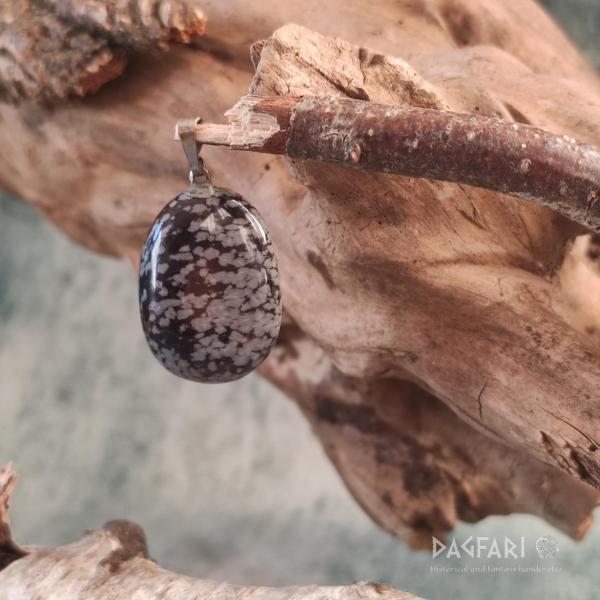 Anhänger aus Obsidian Flocke, das negative Energie absorbiert