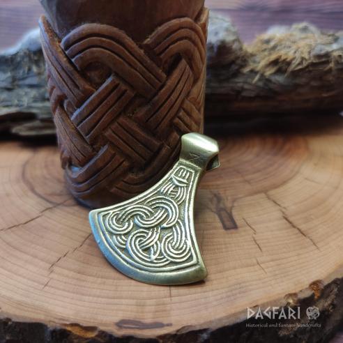 Axe VIKING - large double-sided decorated pendant
