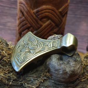 Axe VIKING - large double-sided decorated pendant