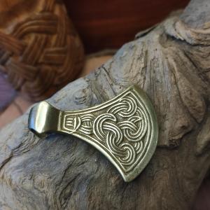 Axe VIKING - large double-sided decorated pendant 2