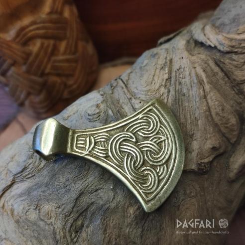 Axe VIKING - large double-sided decorated pendant
