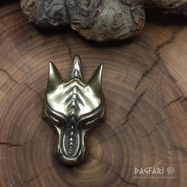 Popular Fenrir Wolf Pendant - bronze