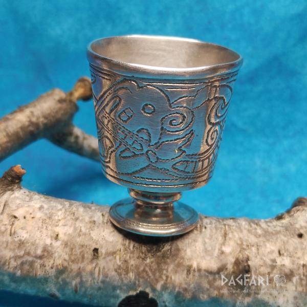 Silver plated goblet from Jelling from the tomb of King Gorm