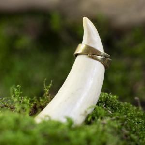 Ring mit Runen für einen guten Bauern - Messing 2