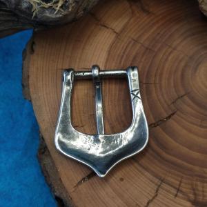 Vikinská přezka na opasek Birka, bez placky - postříbřená 2