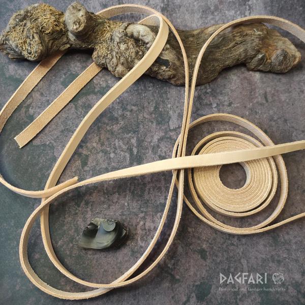 Dünn Gürtel aus Leder, Rindsleder 1 cm x 200 cm