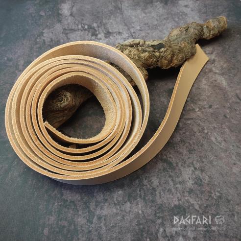 Quality cowhide leather belt strap 2,5 cm x 200 cm