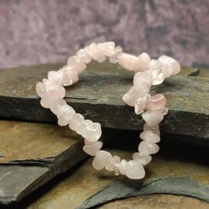 Bracelet pink stone - Rose quartz, the stone of love