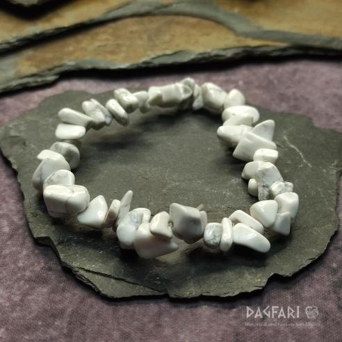 Bracelet reminiscent of white marble - HOWLIT (Magnesite)