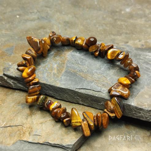 Náramek - leštěný polodrahokam Tygří oko, pro prokleté