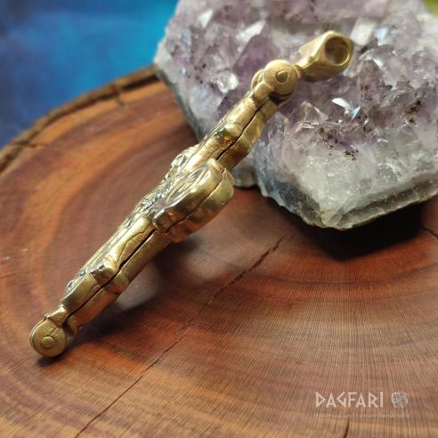 Byzantský enkolpion BORIS I GLEB, relikviář, replika dvojdílného kříže, schránka na ostatky (kaptorga)