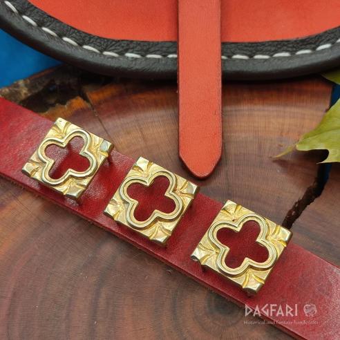 DECORATIVE BELT MOUNTS High medieval Brass decorative belt fittings Window to the Middle Ages