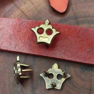 DECORATIVE BELT MOUNTS High medieval Brass decorative belt fittings Crown 2