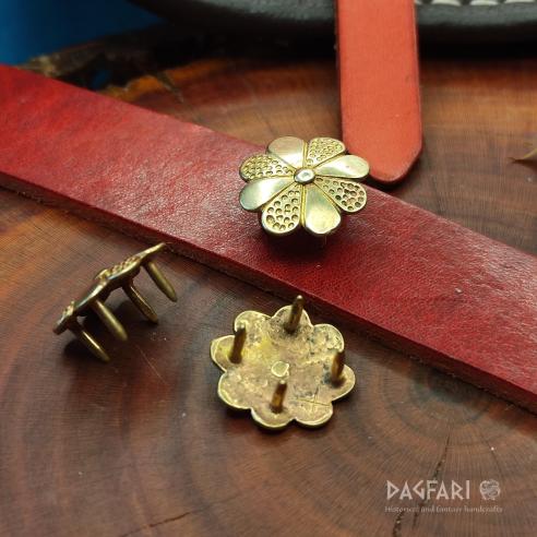 DECORATIVE BELT MOUNTS High medieval Brass decorative belt fittings Umbrella
