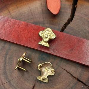 DECORATIVE BELT MOUNTS High medieval Brass decorative belt fittings Lady of Colmar 2