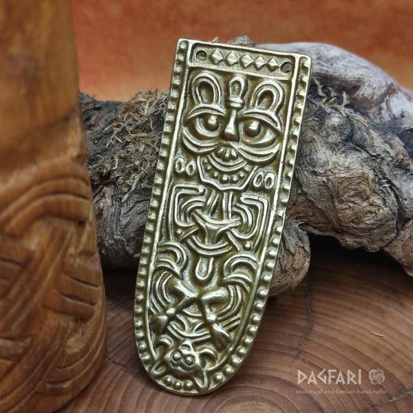VIKING beautiful brass Strap end - Norway