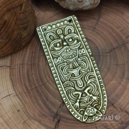 VIKING beautiful brass Strap end - Norway