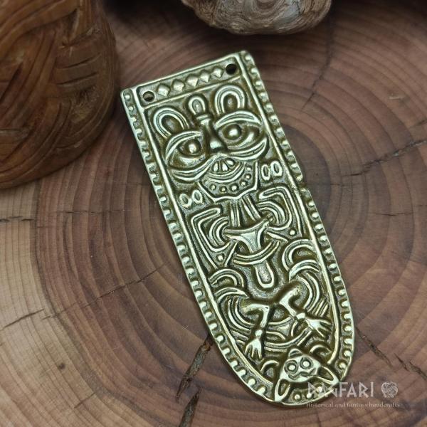 VIKING beautiful brass Strap end - Norway