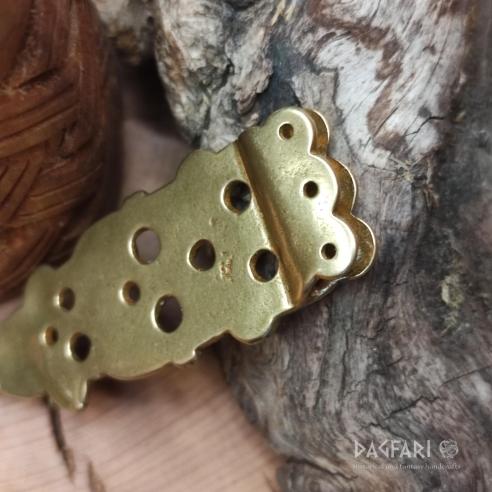 VIKING carved brass Strap end - Gotland